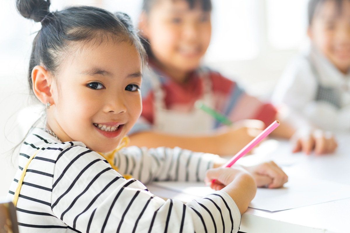 Children studying