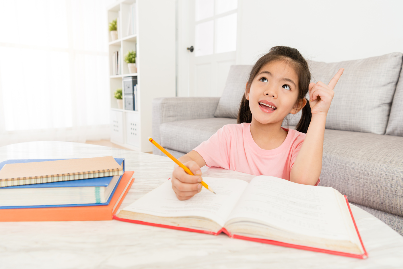 Children Writing Homework