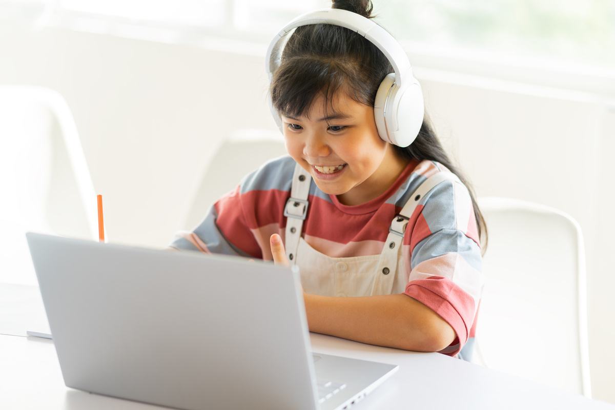 Children studying