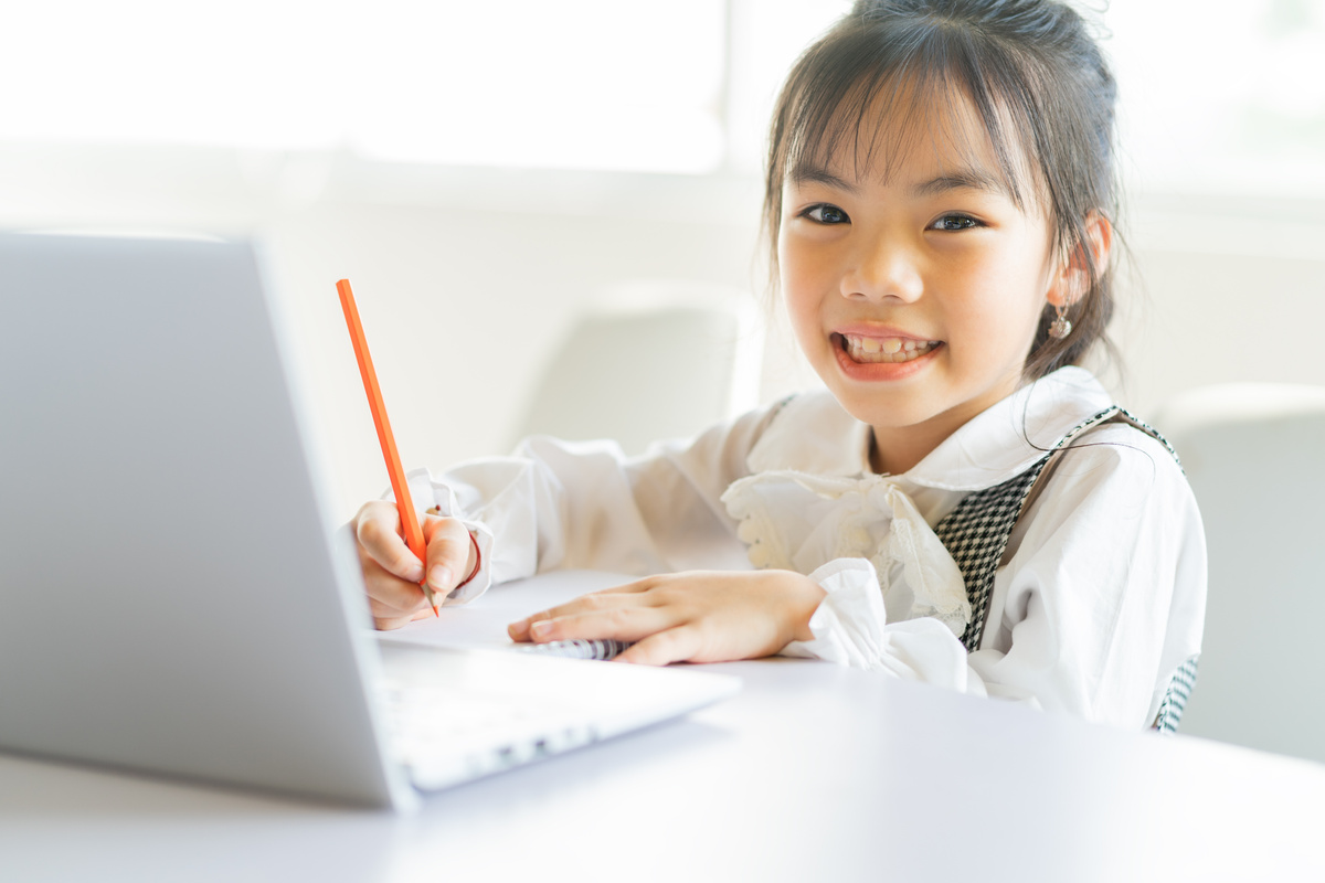 Children studying