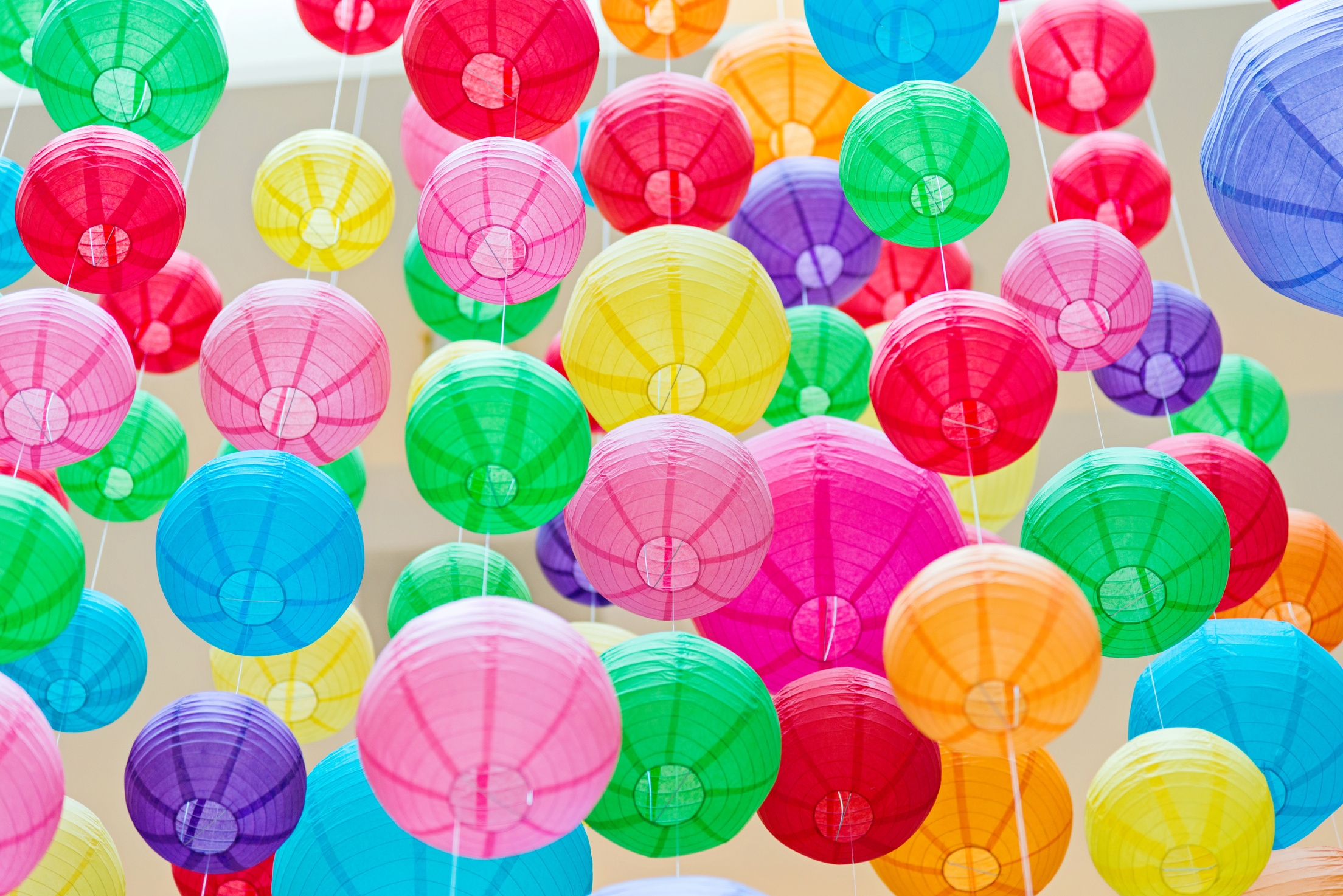 Colorful paper lanterns