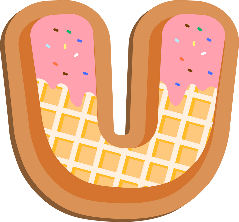 Ice Cream alphabet U