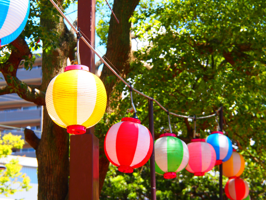 Paper lanterns of summer festival